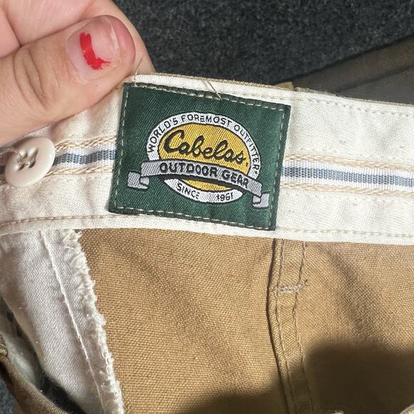 Cabelas VTG Briar Upland Brush Pants Mens 36x30 Brown Canvas Hunting - Picture 8 of 9